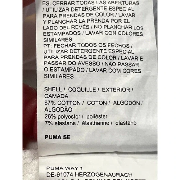 Puma Women's Full-Zip Hoodie Sweatshirt Large White Logo Pintuck Raglan Sleeve - Picture 6 of 10